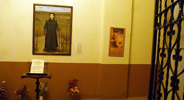 Santuario del cura Brochero en el interior del templo Santa Rosa de Lima.