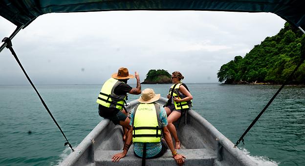 Group boating in Bocas del Toro Archipelago Group boating in Bocas del Toro Archipelago